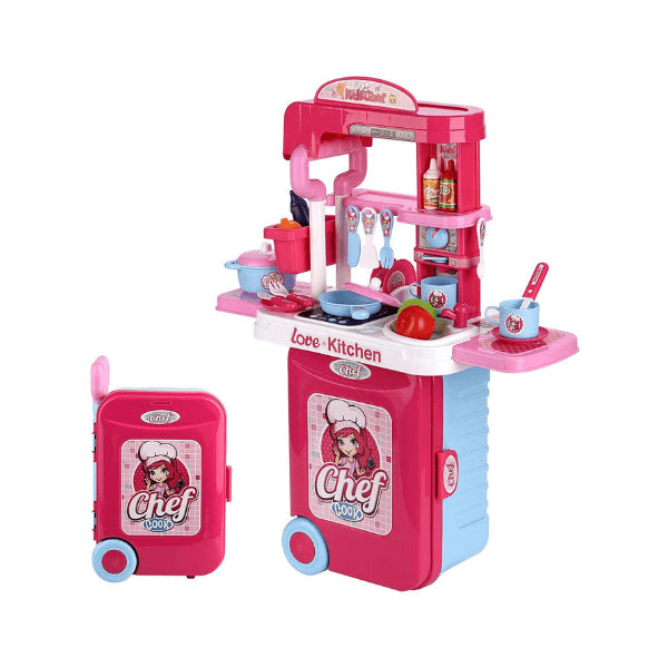 3 in 1 Travel Suitcase Kitchen Play Set